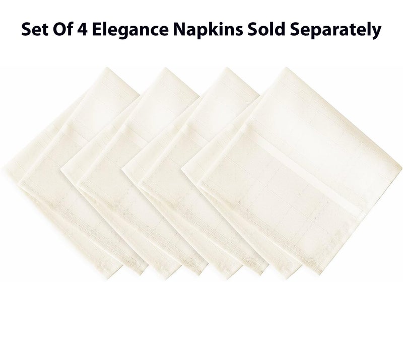 Newbridge 52 x 52 Inch Square Fabric Tablecloth, Elegance Plaid, 100% Polyester, No Iron Soil Resistant Dining Room, Party and Banquet Table Cover, Solid Textured, Beige - Image 5